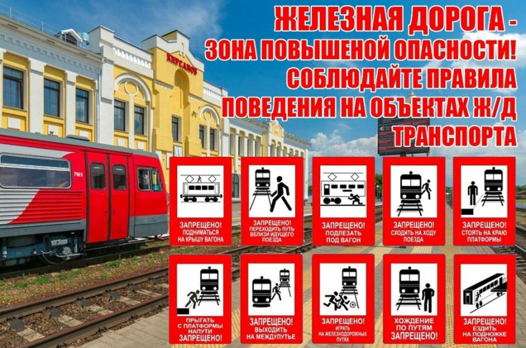 «Уступи дорогу поездам!».